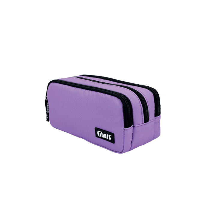 Estojo Escolar Triplo Ghuts Lavender 3 Compartimentos