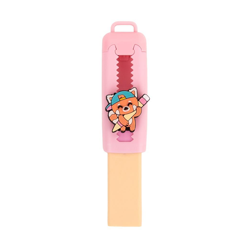 Borracha Panda Vermelho Mr. Wonderful | Borracha Escolar Divertida para Lápis e Material Escolar