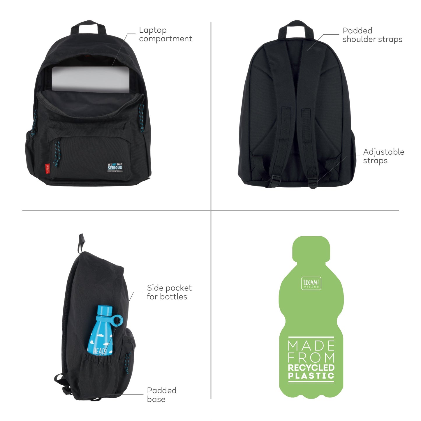 Mochila Legami Gato Bubble Tea