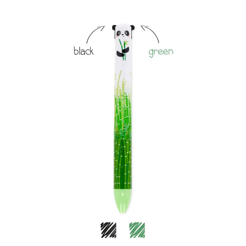 Caneta Esferográfica 2 cores Panda Bambu - Click&Clack