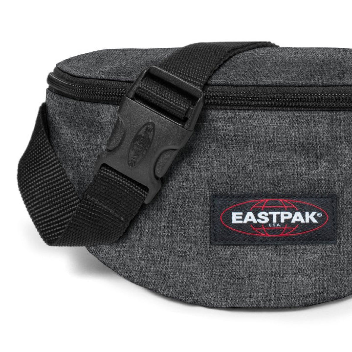 Bolsa de Cintura Eastpak Springer Black Denim | Bolsa Waist Bag para Viagem, Festival e Dia a Dia