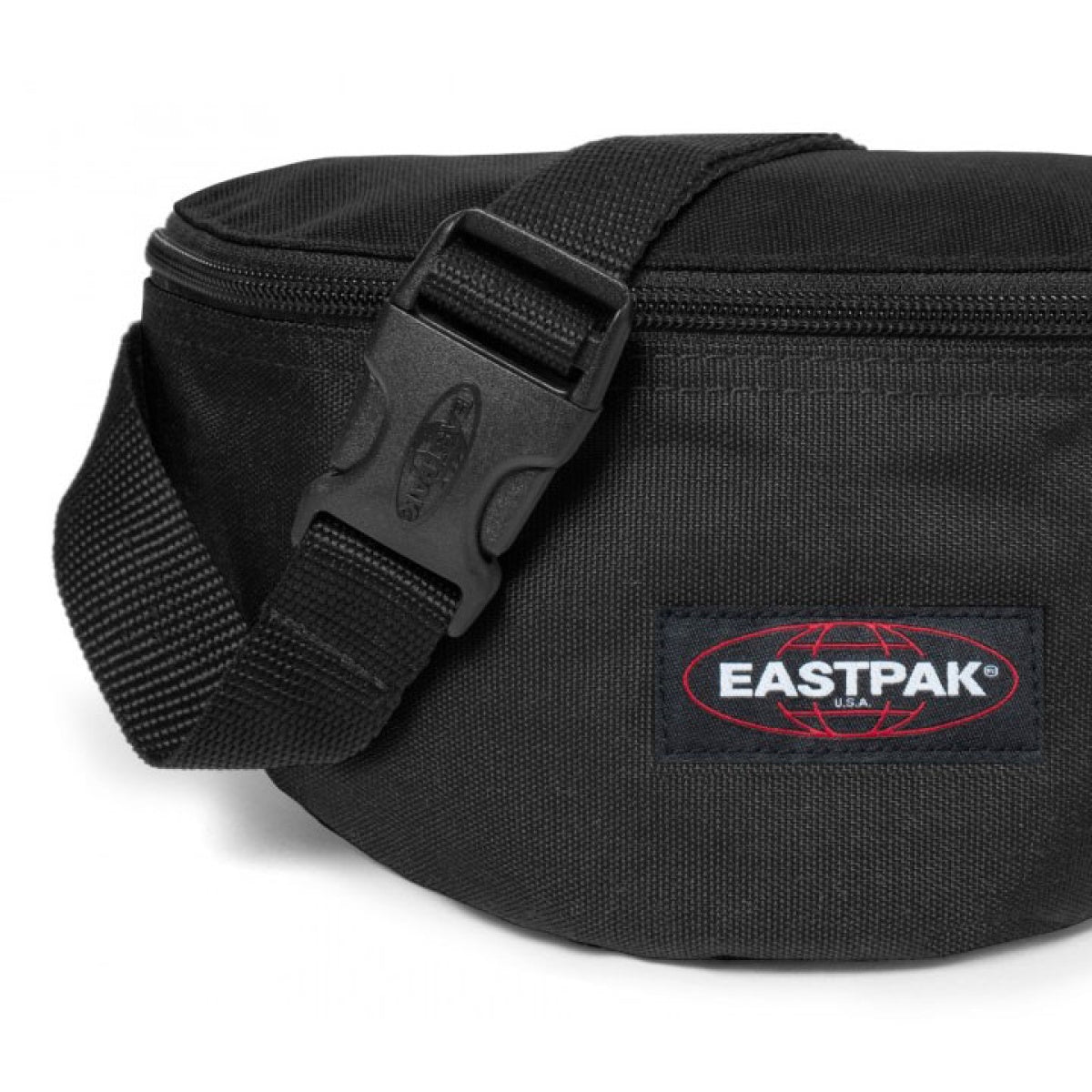 Bolsa de Cintura Eastpak Springer Black | Bolsa de Cintura Preta para Viagem, Festival e Dia a Dia