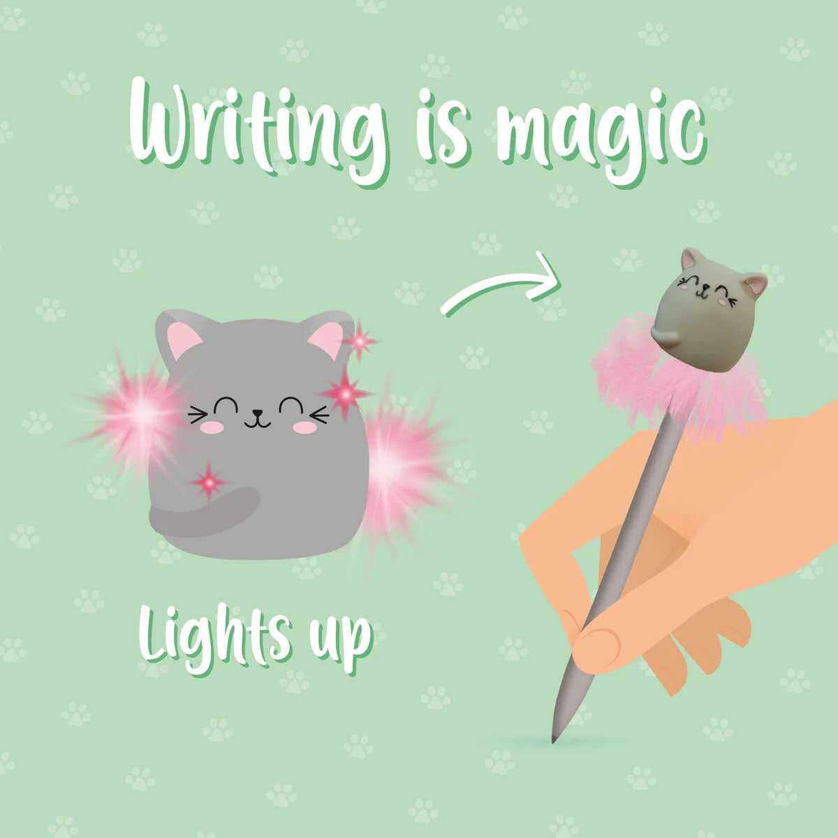 Esferográfica luminosa Legami Kitty "Writing is magic"