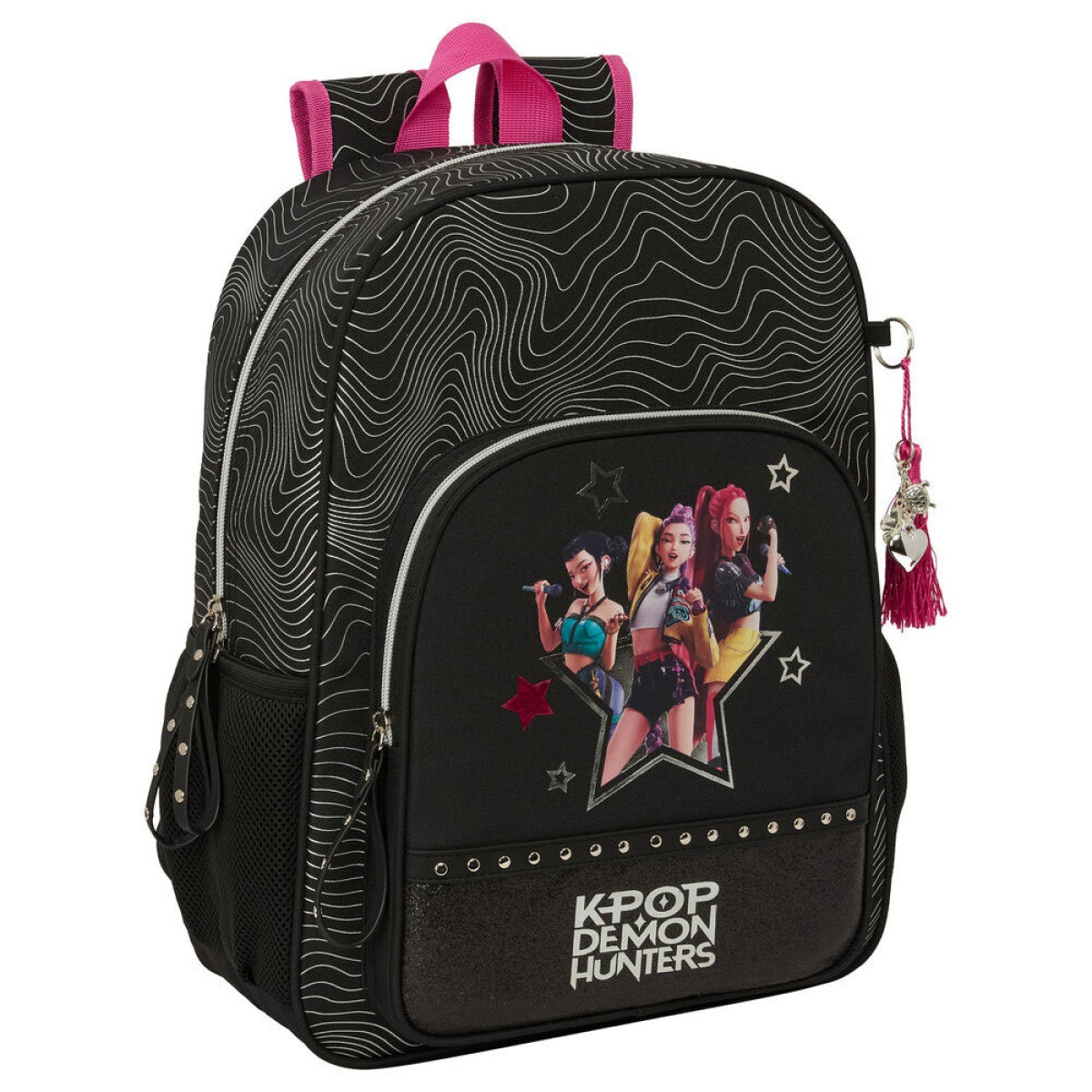 Mochila Escolar K-Pop Demon Hunters Energy 19L | Adaptável a Trolley
