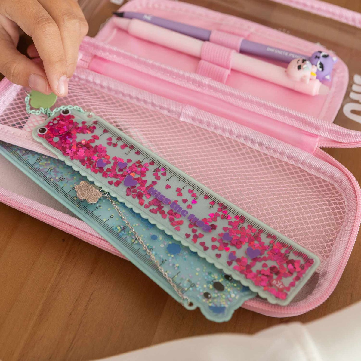 Régua BACK2FUN Glitter 15 cm Rã