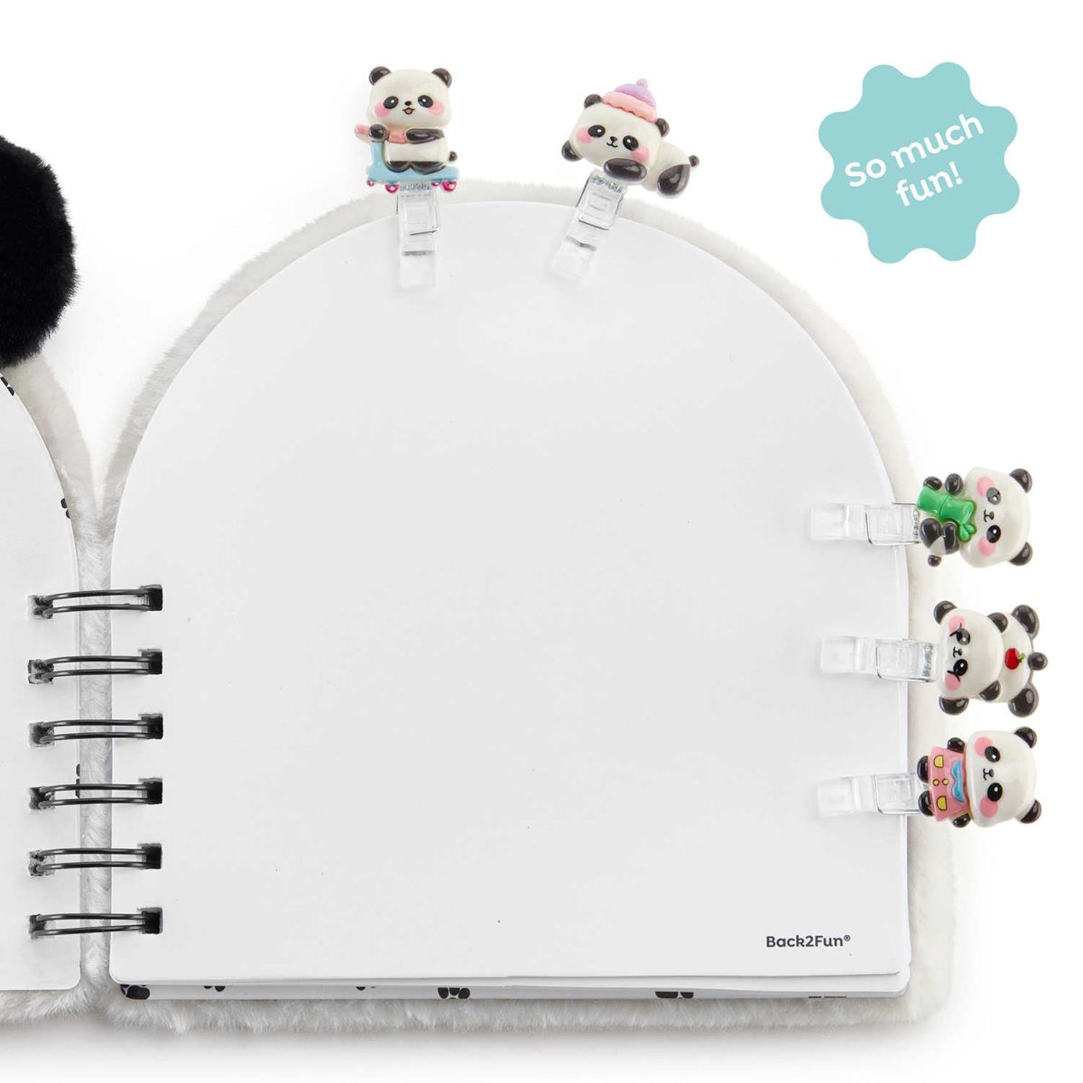 Conjunto 5 Mini Molas BACK2FUN Clip & Calm Panda