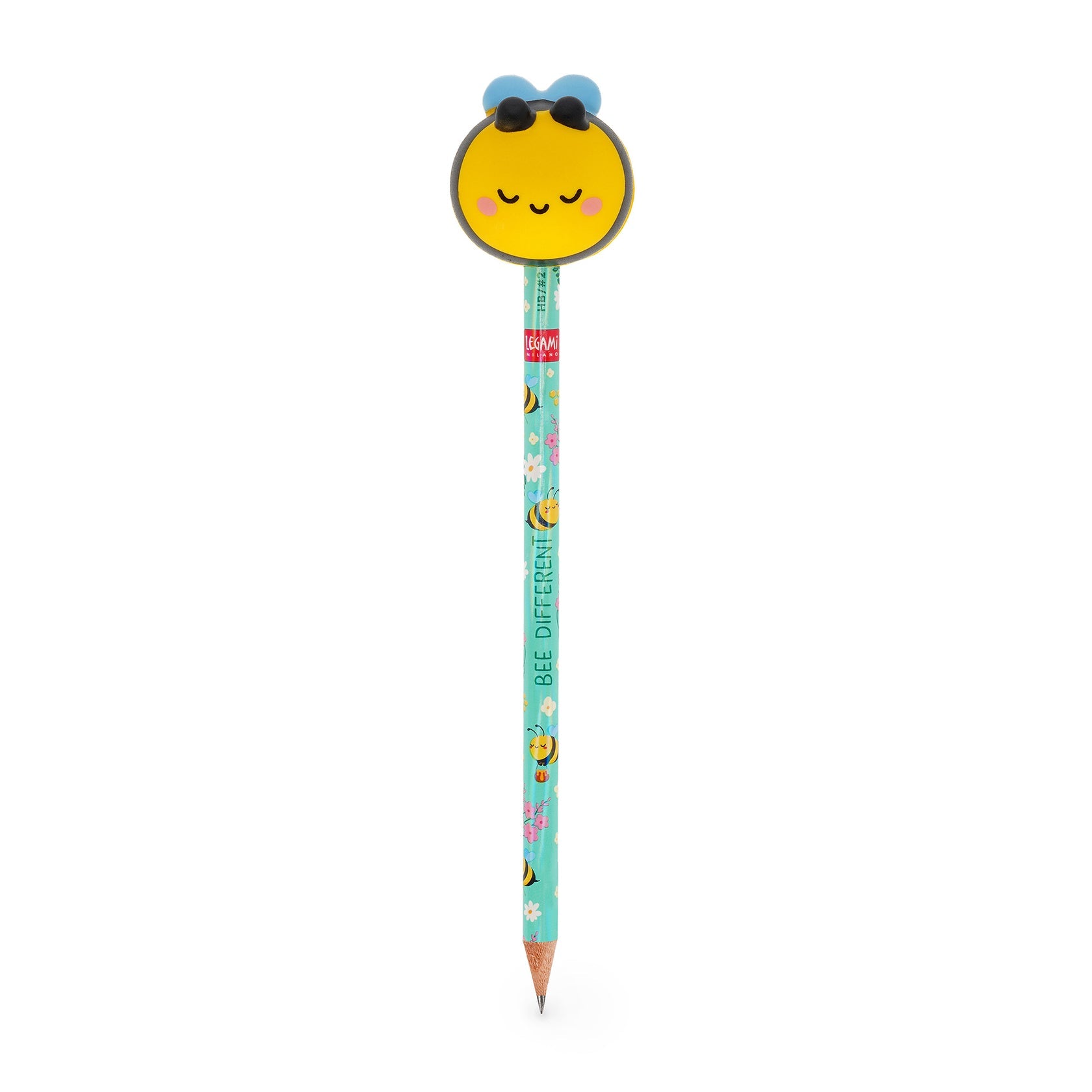 Lápis HB Squeezies Abelha Legami | Lápis Escolar com Boneco Squishy para Escrita e Desenho