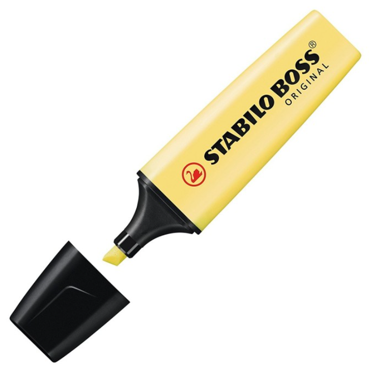 Sublinhador Stabilo Boss Pastel Amarelo 70/144
