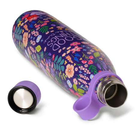 Garrafa Térmica Legami Flowers 800ml | Garrafa Reutilizável em Aço Inoxidável para Escola, Trabalho e Desporto