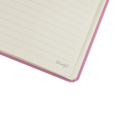 Caderno A5 com suporte para telemóvel rosa - Believe it or not, sometimes I write by hand