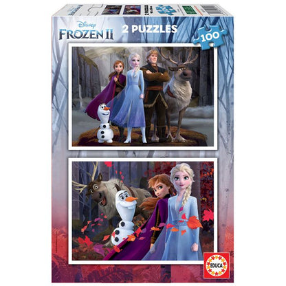 Puzzle EDUCA 2x100 Peças Frozen II
