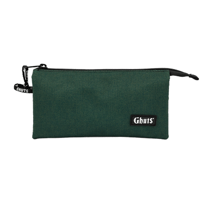 Estojo Escolar Triplo Ghuts Stylish Green | 3 Compartimentos com Bolsa Interior