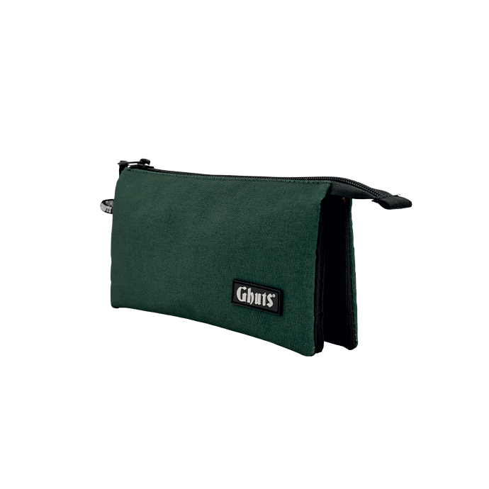 Estojo Escolar Triplo Ghuts Stylish Green | 3 Compartimentos com Bolsa Interior