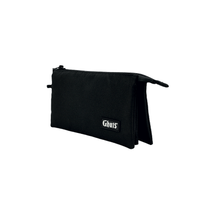 Estojo Escolar Triplo Ghuts Black | 3 Compartimentos com Bolsa Interior