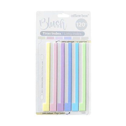 Índices Adesivos Longos Pastel Index Blush Sortido | Marcadores de Página e Organização de Apontamentos