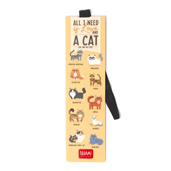 Marcador de Livros “All I Need is Love and a Cat” Legami