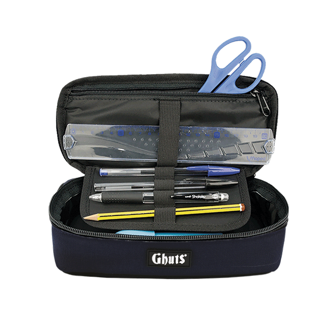 Estojo Escolar Ghuts Rectangle Deep Blue | Estojo com Suporte para Canetas