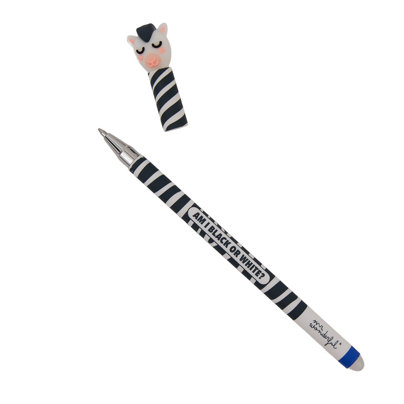 Caneta de apagar Bo-Bo Zebra - Am I black or white?