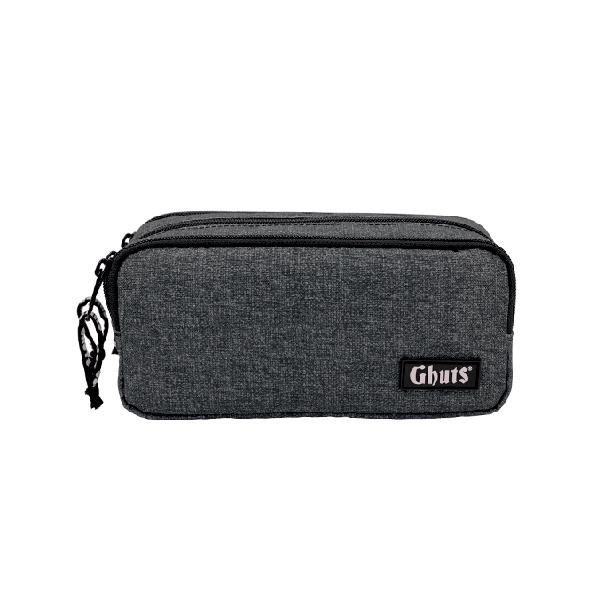 Estojo Escolar Triplo Ghuts Gravel Grey 3 Compartimentos