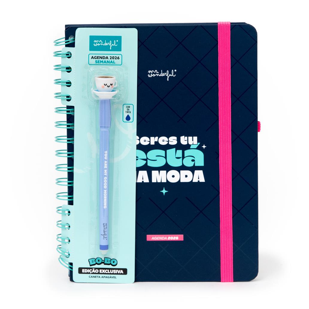 Agenda Wonder 2026 Semanal - Seres tu está na moda Mr wonderful