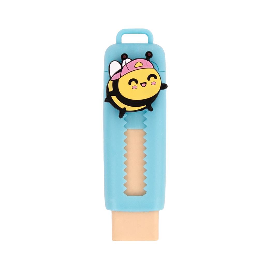 Borracha Abelha Mr. Wonderful | Borracha Escolar Divertida para Lápis e Material Escolar