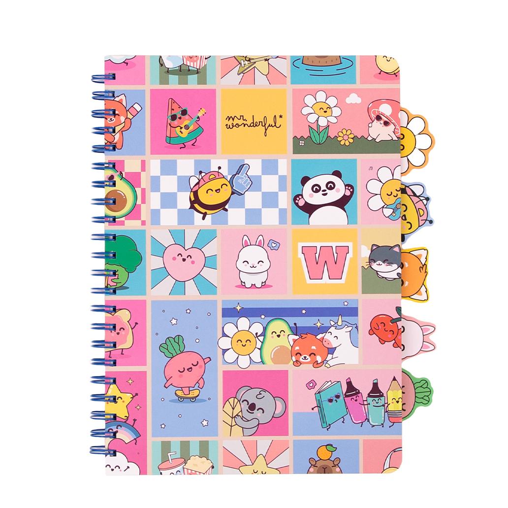 Caderno A4 com Separadores - Wonder Comic - Mr. Wonderful