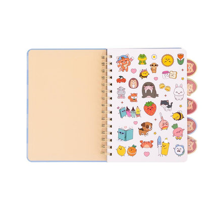 Caderno A5 com Separadores e Abas Ouriço Mr. Wonderful | Caderno Escolar para Apontamentos e Organização