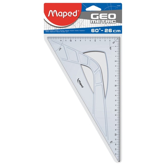 Esquadro Geométrico Maped Graphic 60° 26 cm | Material Escolar e Desenho Técnico