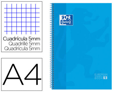 Caderno Oxford Espiral Quadriculado Capa Dura