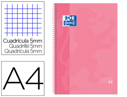 Caderno Oxford Espiral Quadriculado Capa Dura
