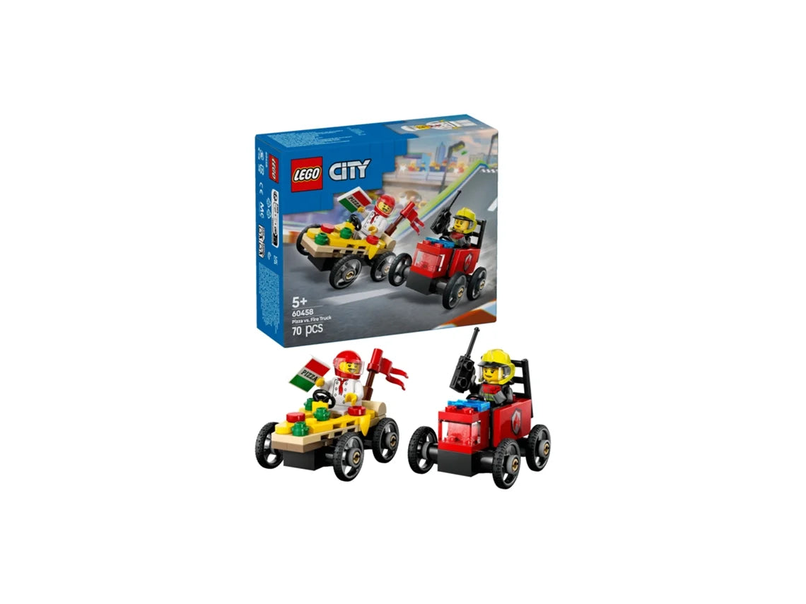 LEGO City: Pack de Carros de Corrida Pizza vs. Carro dos Bombeiros
