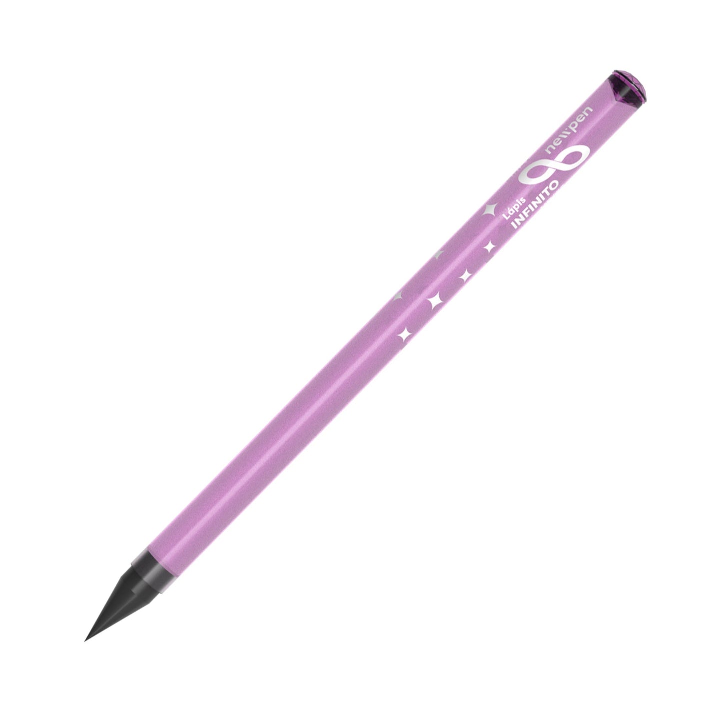 Lápis Infinito corpo e Diamante Lilás Newpen