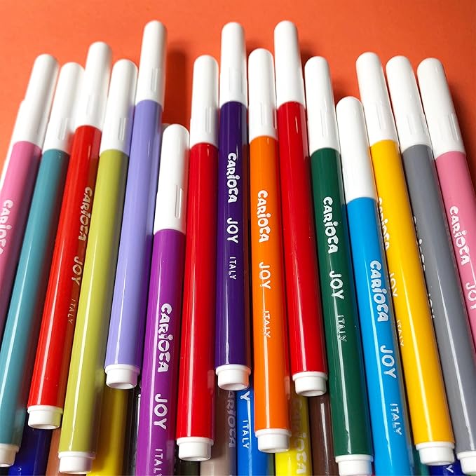 Canetas de Feltro Laváveis Carioca Joy | Caixa com 24 Cores