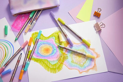Marcadores Faber-Castell Dupla Ponta Pastel – Caixa com 10 Unidades