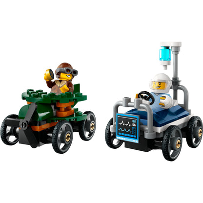 LEGO City - Pack de Carros de Corrida Aeronave vs. Cama de Hospital