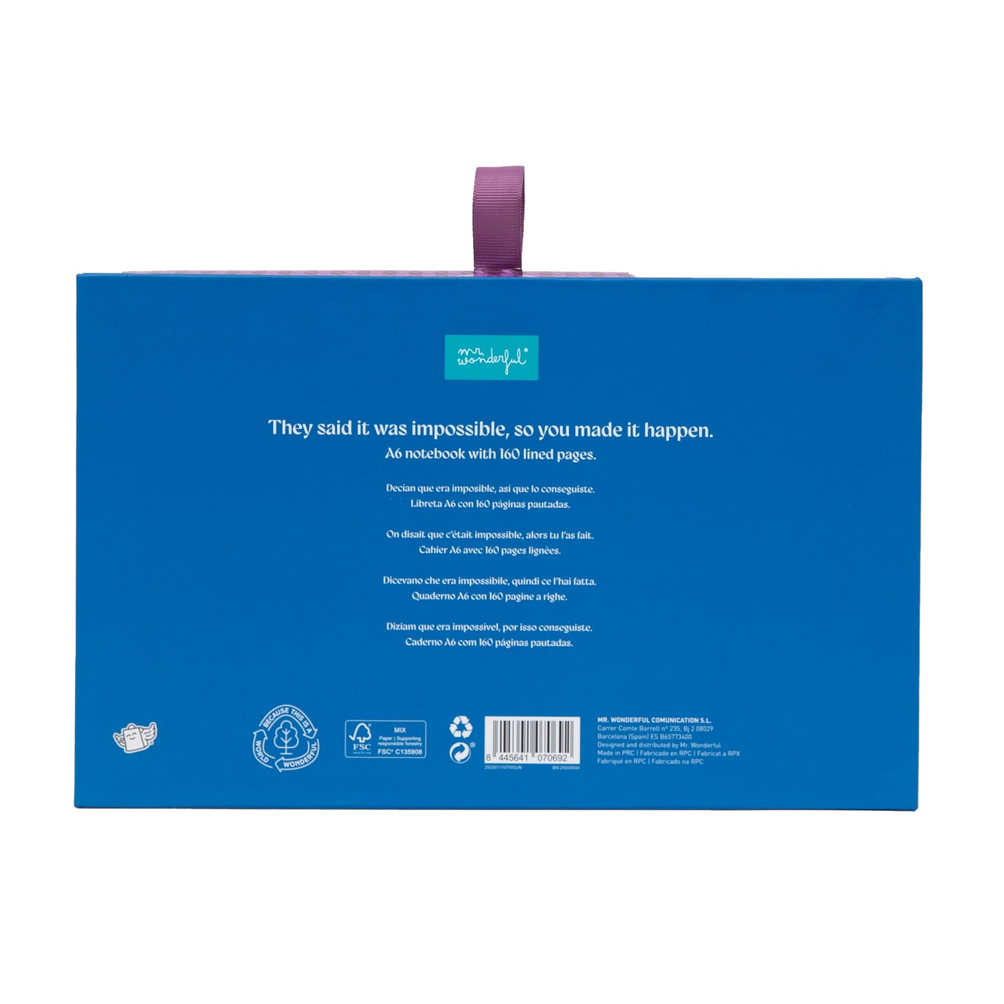 Conjunto de caderno A6 + porta-moedas + porta-chaves - Pied de poule
