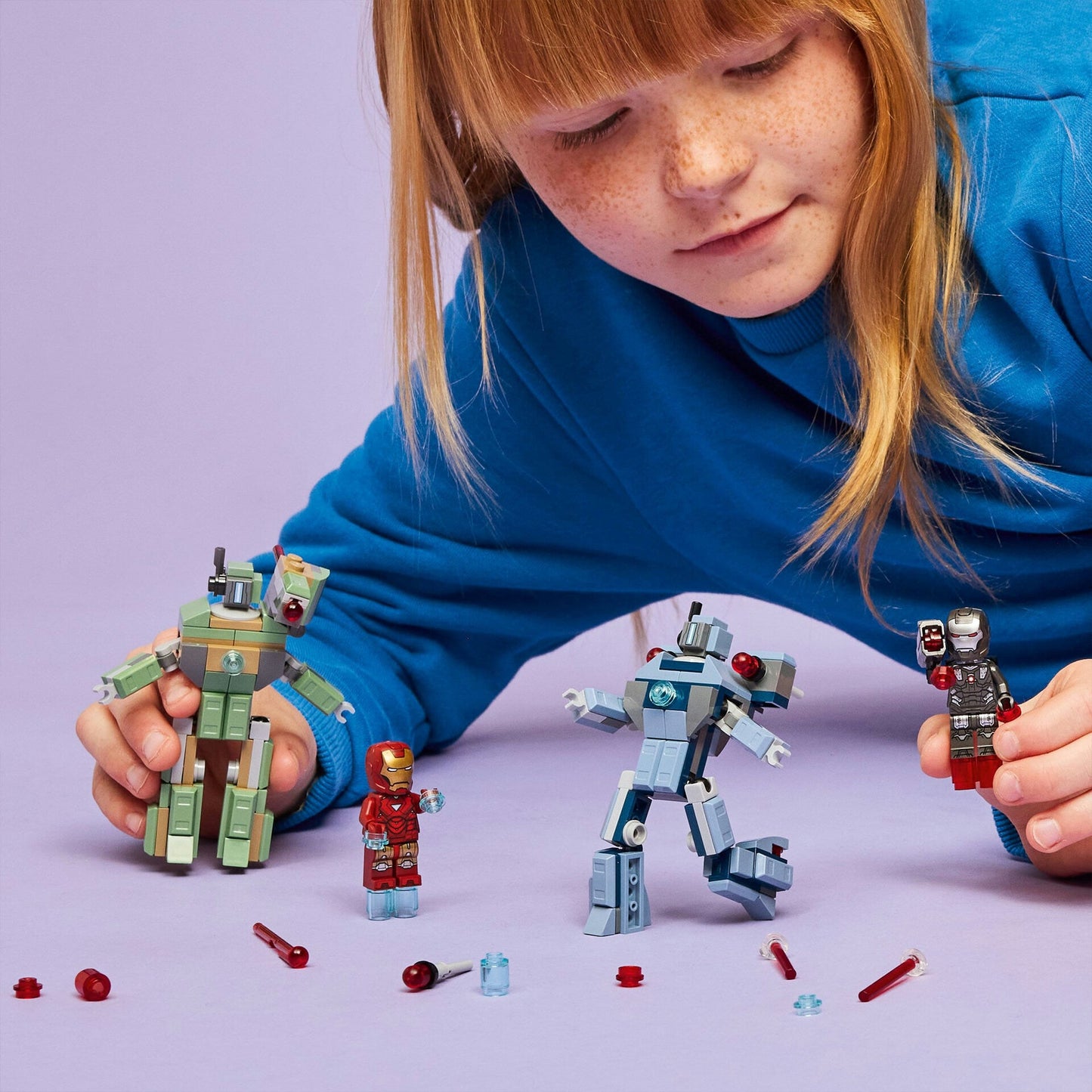 LEGO Iron Man E Máquina De Guerra Vs Drones