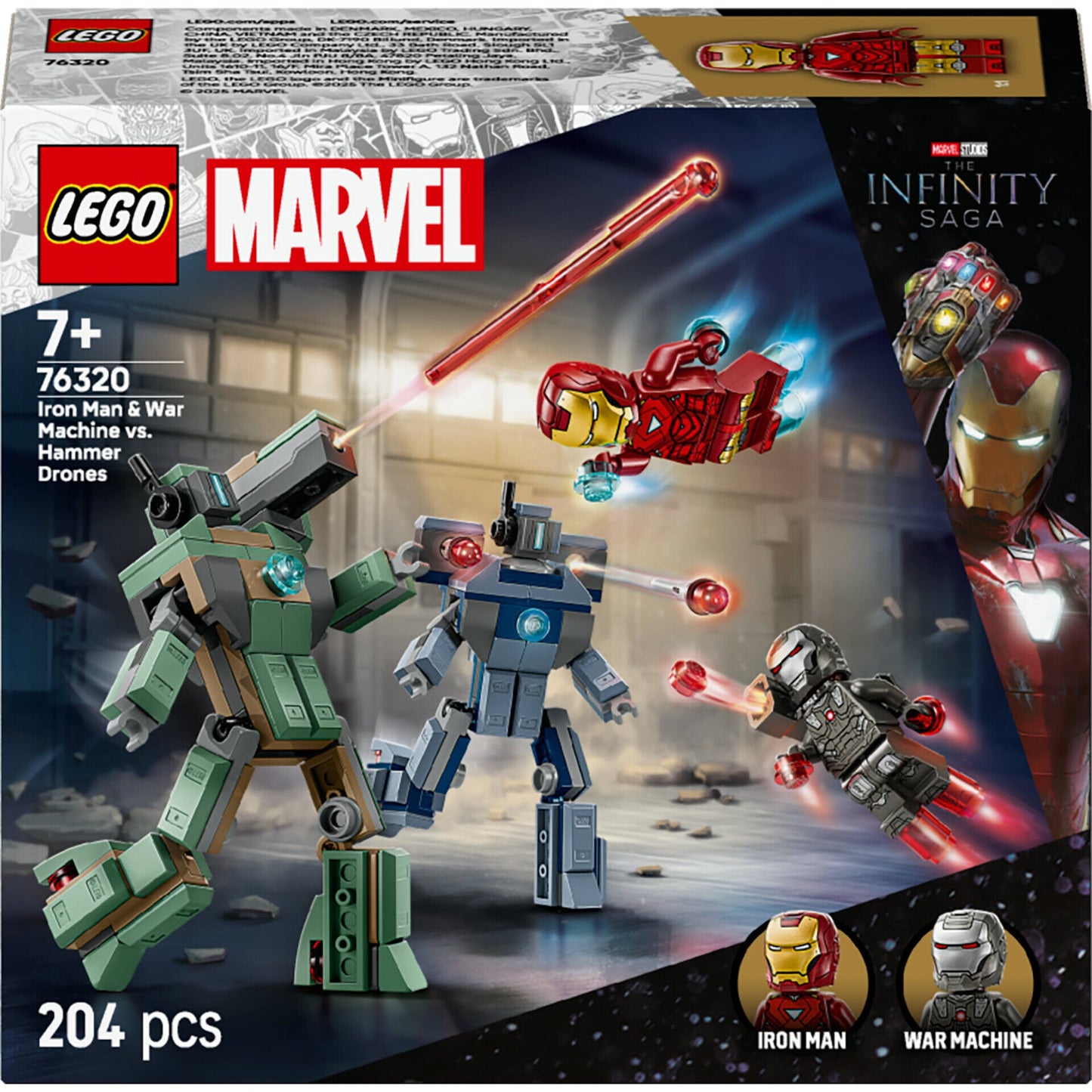 LEGO Iron Man E Máquina De Guerra Vs Drones