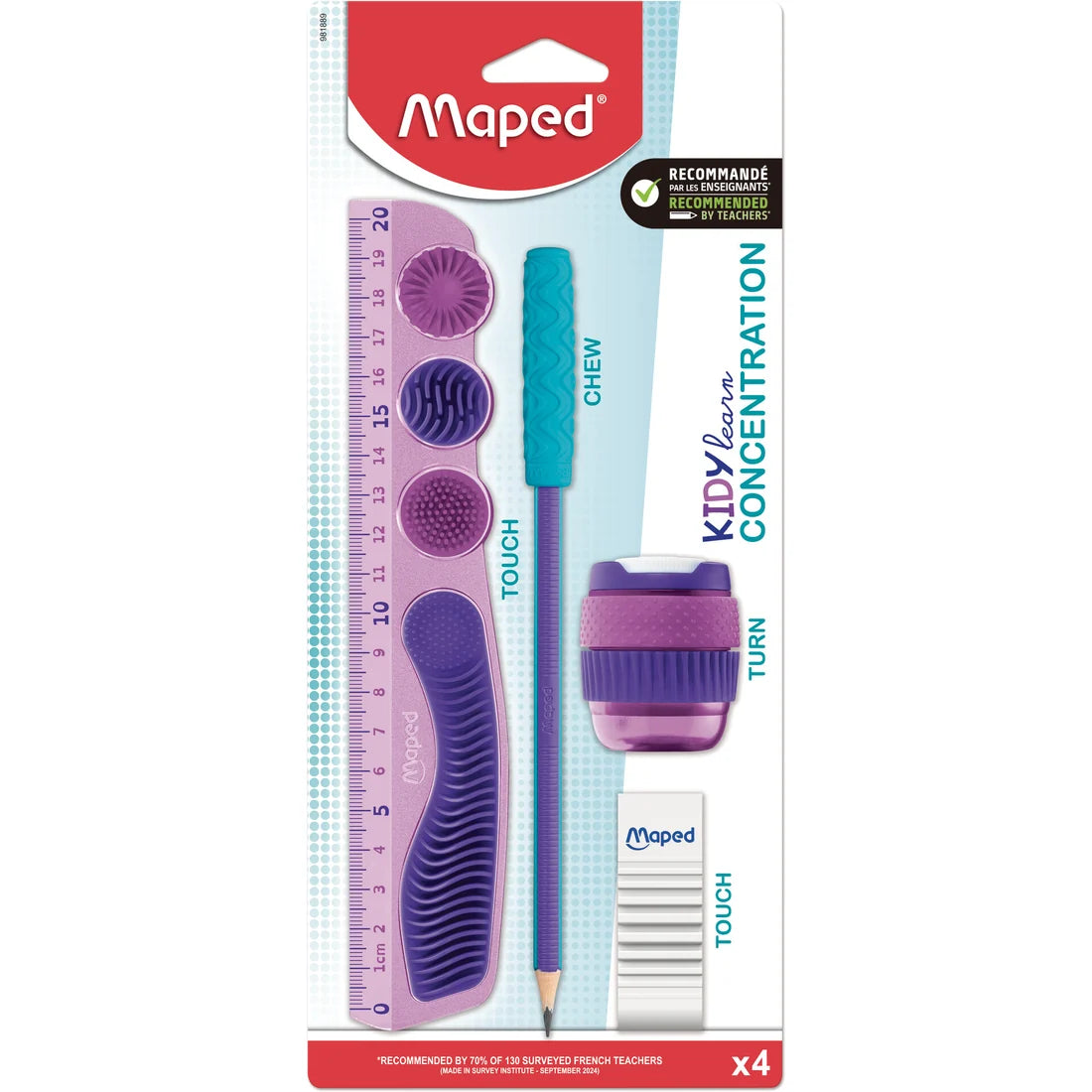 Kit Escolar Maped Kidy Learn Concentration | 4 Peças