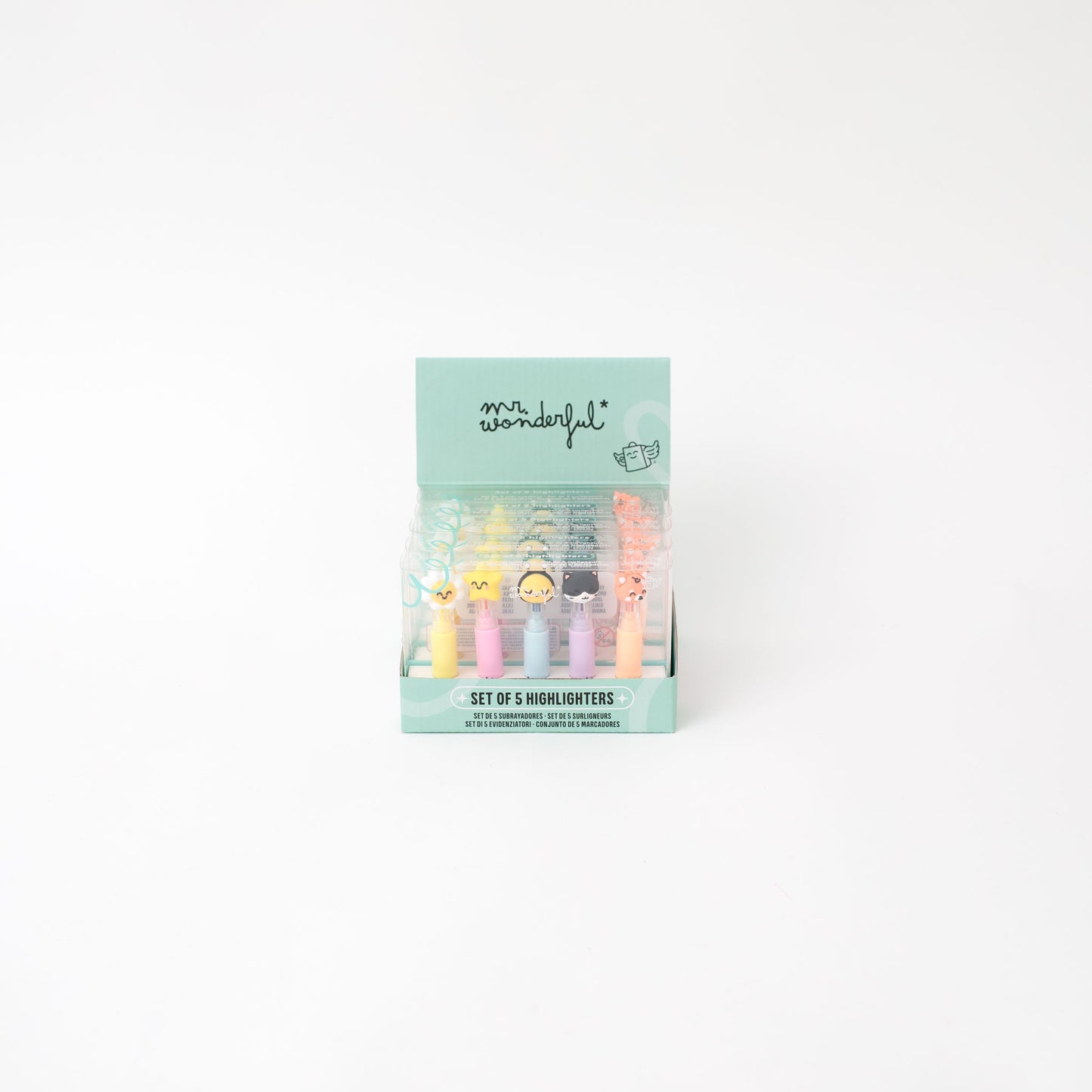 Conjunto de 5 marca-textos pastel – Cores suaves, ideias brilhantes - Live in colour