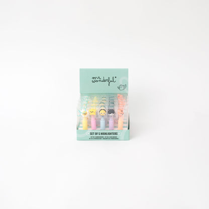 Conjunto de 5 marca-textos pastel – Cores suaves, ideias brilhantes - Live in colour