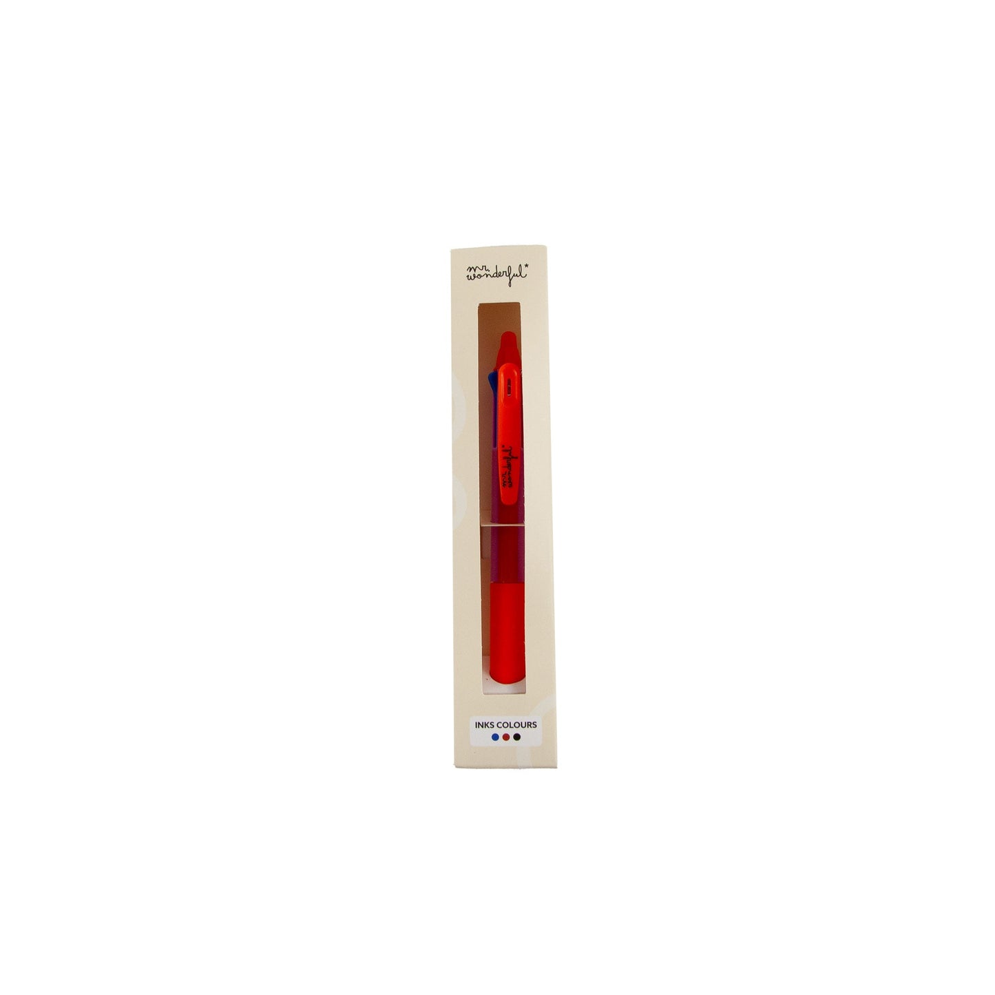 Caneta Apagável com 3 Tintas - Fúcsia
