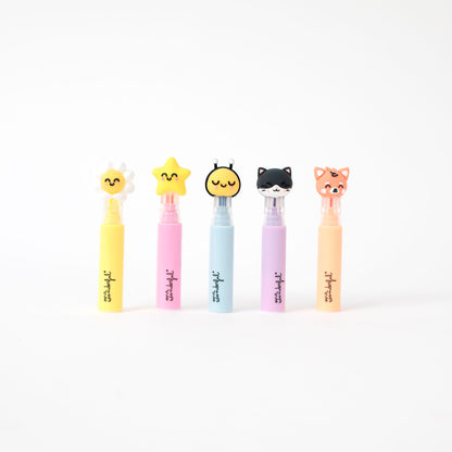 Conjunto de 5 marca-textos pastel – Cores suaves, ideias brilhantes - Live in colour