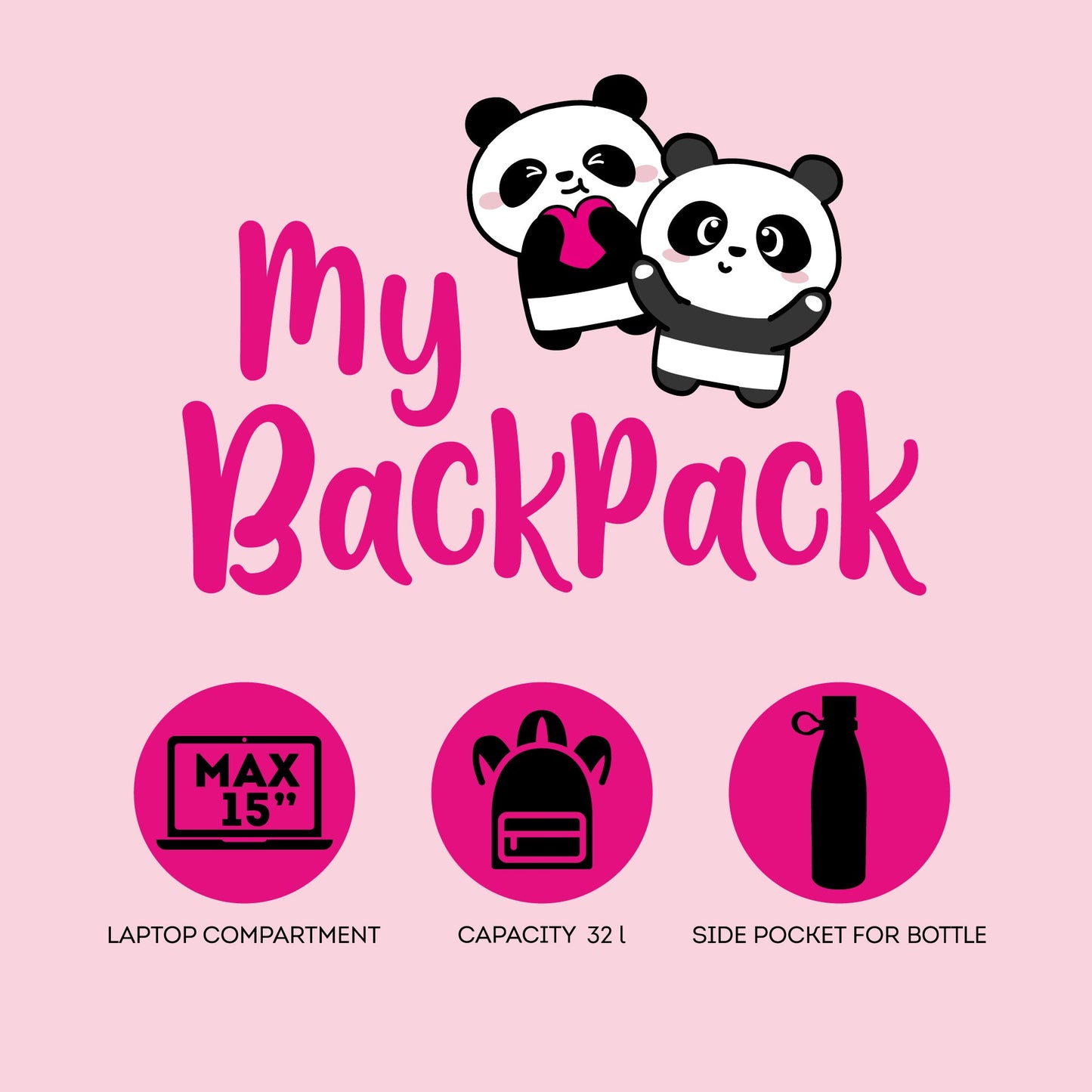 Mochila Legami - Panda