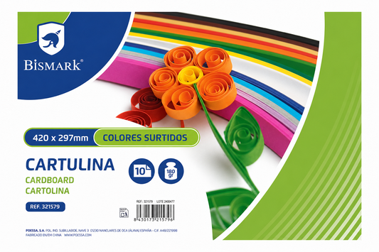 Cartolina Bismark A3 180g | Pack com 10 Unidades