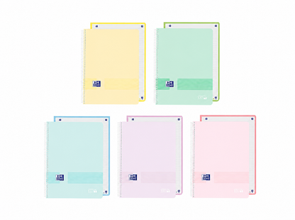 Caderno Oxford Cores Pastel Capa Plástica
