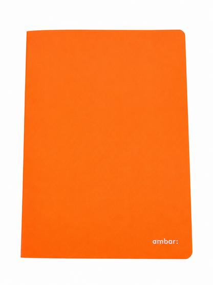Caderno A4 Agrafado Ambar School Pautado | Capa Plástica 48 Folhas 90g