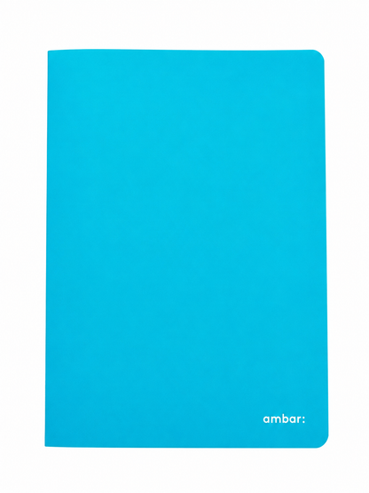 Caderno A4 Agrafado Ambar School Pautado | Capa Plástica 48 Folhas 90g