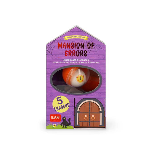 Mini Dispensador de Borrachas “Mansion of Errors” — Halloween — Legami