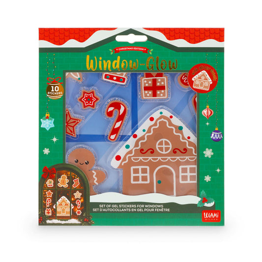 Legami Window-Glow – Autocolantes Gel de Natal Pai Natal – Legami GGC0002, fotografia oficial 1